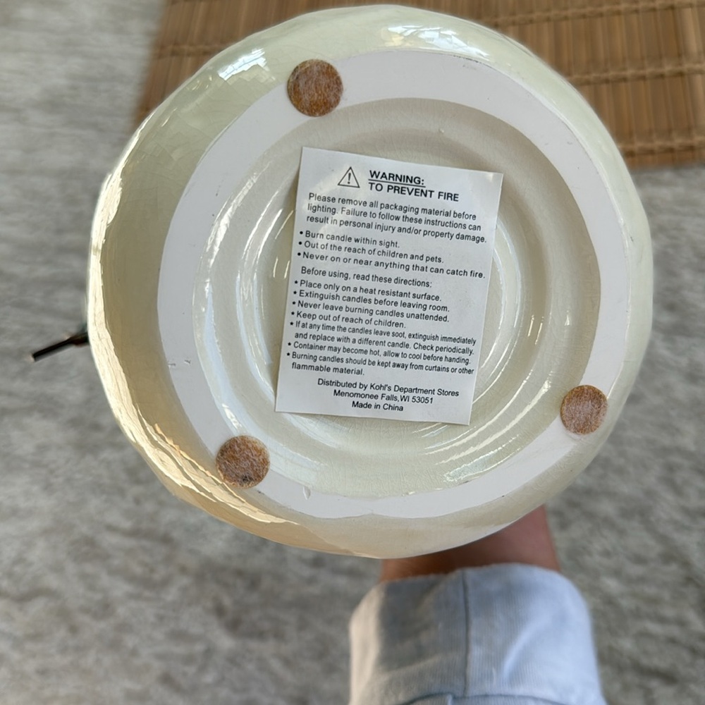 Vintage Kohl’s 9” Ceramic Tea Light/ Electric Candle - Snowman Candle Holder - Picture 6 of 9